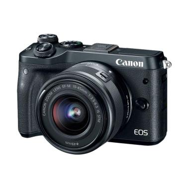 Canon EOS M6 Kit 15-45mm Kamera Mirrorless (Black)