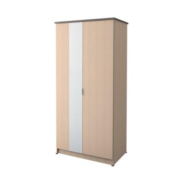 Kirana NYCSLP2CWO Staten White Oak Lemari Pakaian 2 Pintu