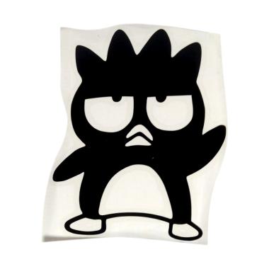 OEM Motif Penguin Bad Badtz Maru De ... klar Wall Sticker - Hitam
