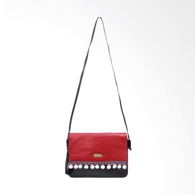 Hers H1284 Anggun Sling Bag Tas Wanita - Red Black