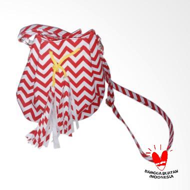 GRATZ Tassel Zigzag Sling Bag Wanita - Red