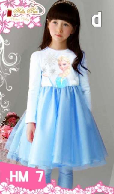 H&M Dress Frozen Blue 100