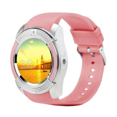 Xwatch V8 Smartwatch for Android dan iPhone - Pink