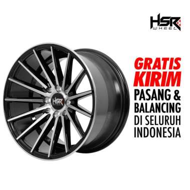 Velg mobil livina honda jazz yaris ring 16 HSR TSUKUBA 560 Black Machine Face