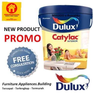 CAT TEMBOK INTERIOR - CAT DULUX CATYLAC INTERIOR 4,5 KG - DULUX CATYLAC WHITE 1501