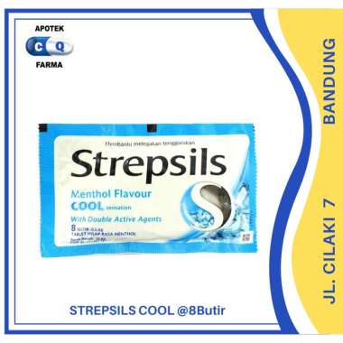 Strepsils Menthol Cool Permen isi 8 Butir
