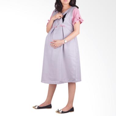 HMILL 1506 Dress Hamil & Menyusui - Abu