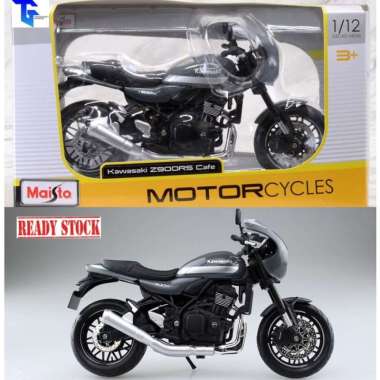 MAISTO x AOSHIMA Kawasaki Z900RS Cafe - 1/12 Scale Diecast Motorcycle - Abu-abu