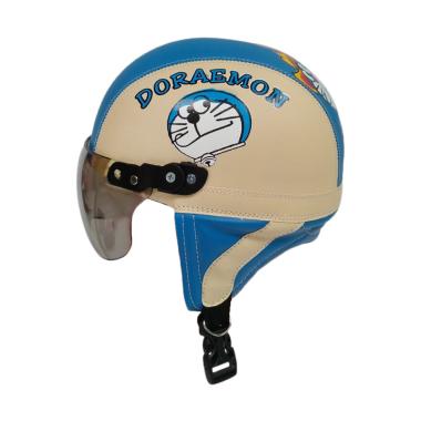 Helm Bogo Surabaya Karakter Doraemon Helm Anak Semua Ukuran Cream/Biru