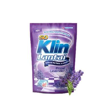 Promo Harga So Klin Pembersih Lantai Ungu Floral Lavender 1600 ml - Blibli