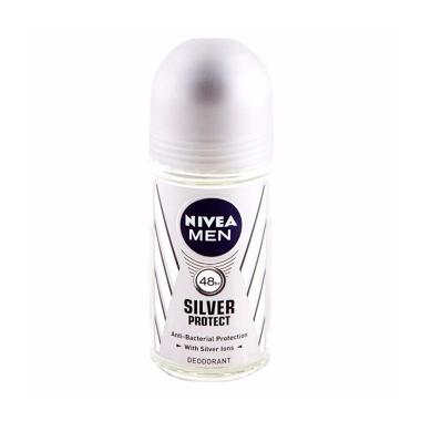 Promo Harga Nivea Men Deo Roll On Silver Protect Anti-Bakteri 50 ml - Blibli
