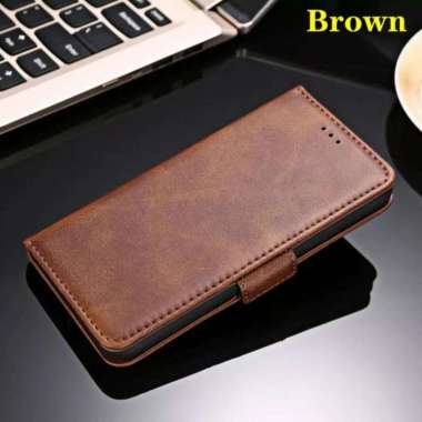 Case Samsung Galaxy A32 Wallet Leather Flip Cover Casing 2021 Samsung a32 5G - Cokelat