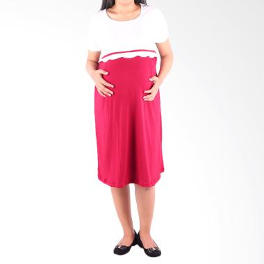 HMILL 1188 Baju Hamil Dress Hamil Menyusui - Merah