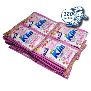 So Klin Liquid Jumbo Sakura Strawberry [45mL x 120 sachet | 1 Dus] SoKlin Pink