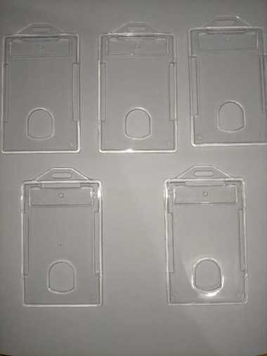 card holder id card transparan bening / bening kaca bahan keras