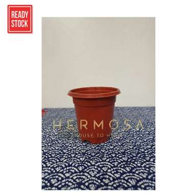 Pot Bunga / Pot Plastik Pot KAKTUS sukulen / Pot benih 8.5 CM Warna Coklat