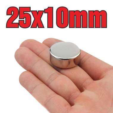 MAGNET NEODYMIUM SUPER STRONG KOIN BULAT 25x10mm N52