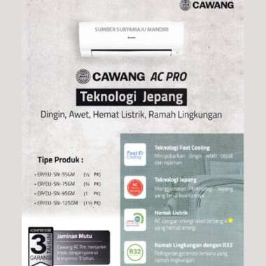 AC SPLITE CAWANG EP SN 12SGM - 1.5 PK ( UNIT ONLY ) Jakarta PUTIH