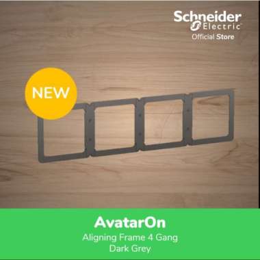 Schneider Electric AvatarOn Aligning Frame 4Gang Grey - E8331_46_DG