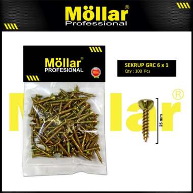 MOLLAR 93-006 Skrup GRC 6 x 1 Baut Sekrup Kalsiboard - 100 pcs