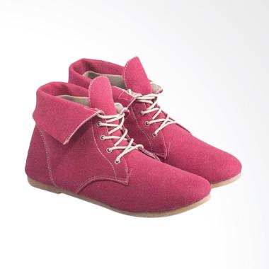 Everflow Fashionable Women Trendy Boots Suede A143 - Pink