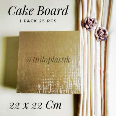Tatakan Kue | Cake Board | Alas Kue Tart Kotak 22Cm