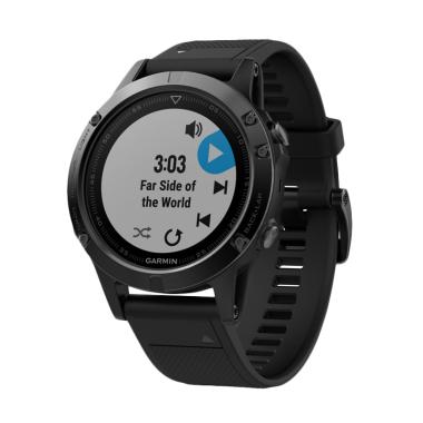 Garmin Fenix 5 Sapphire Black GPS Watch SEA Free Garmin T-Shirt