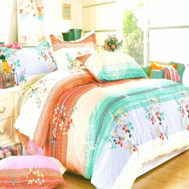 Rosewell A075 Microtex Set Sprei & Bed Cover - Brown Camel
