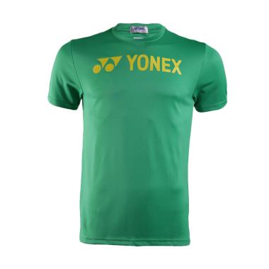 YONEX Round Neck T-Shirt Logo Badminton Pria - Green [RM-S092-784-178RN-16-S]