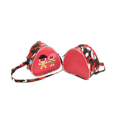 Powa 333 Lego Bag Pixel Ransel Tas Anak - Red