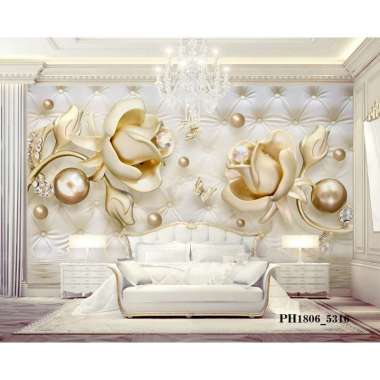Wallpaper Dinding 3d Bunga Mawar Image Num 18