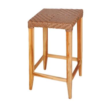 Pine Rotan Alaska Bar Stool - Red Pulut