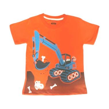 Mommy's Honey Karakter Escavator Kaos Atasan Anak - Orange