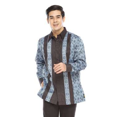 Baju Batik BHS Signature Biru Hitam 01 L