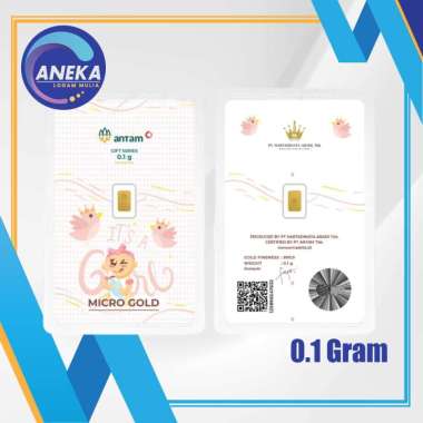 LOGAM MULIA MICRO GOLD ANTAM HARTADINATA 0.1 GRAM BABY GIRL 2 0.1GR