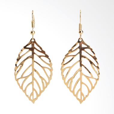 SfS_by_Sun A01 Anting Hook Daun Single Emas