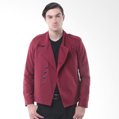 Crows Denim Trend Fashion Blazer Jaket - Red