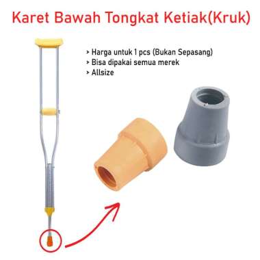 OEM Sparepart Karet Tongkat Ketiak Kruk Bagian Kaki Karet Kruk Original Premium CREAM