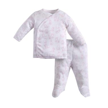 I am Cotton Pajamas White Pink Kitty