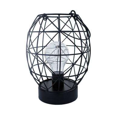 JYSK Decortive Lamp Black Iron With Handle Lampu Dekorasi