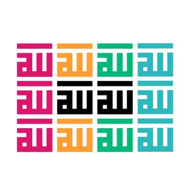 Omahku Kaligrafi Kufi Allah Wall Sticker Dekorasi Dinding