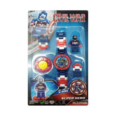 Avenger 1030040116 Capt. America Lego Watch Jam Tangan Anak - Biru
