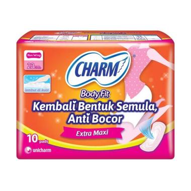 Promo Harga Charm Body Fit Extra Maxi NonWing 10 pcs - Blibli