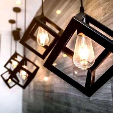 Kap Lampu Gantung motif Kubus/Lampu Gantung minimalist/Lampu gantung Ruang tamu/Lampu Gantung diamon