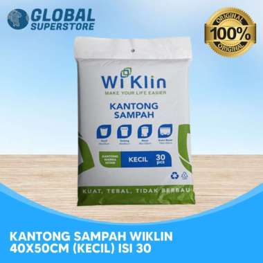 Kantong Sampah WiKlin 40x50cm (Kecil) isi 30 - Plastik Kuat & Tebal