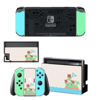 Nintendo Switch Skin Sticker Animal Crossing Black Premium