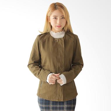 Coup Zipper Women Jacket - Army