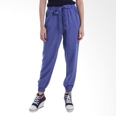 Adore Ladies Pita Celana Jogger - Blue
