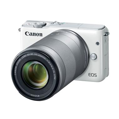 Canon EOS M10 EF-M 15-45mm and 55-200mm WiFi Kamera Mirrorless - White