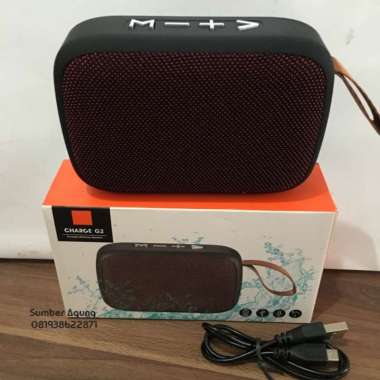 Portable Wireless Speaker Ringan Compact Fleco G2 Bluetooth USB Memori Hitam